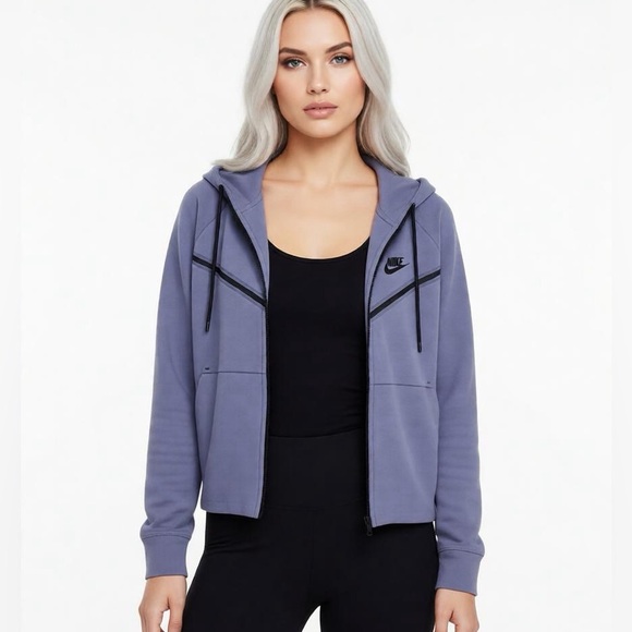Jackets & Blazers - Nike Women’s Full-Zip Hoodie XS – Lavender Gray / Blue